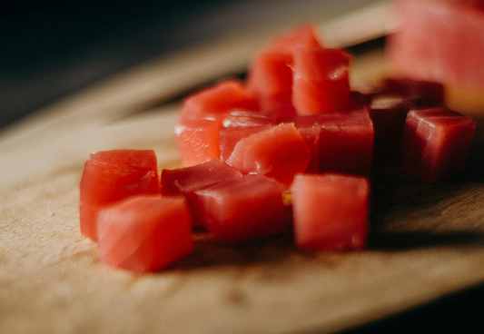 Diced tuna. Picture by cottonbro on pexels