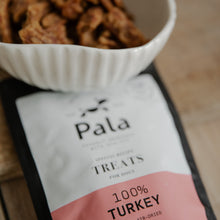Load image into Gallery viewer, Pala turkey dog treats and small bowl
